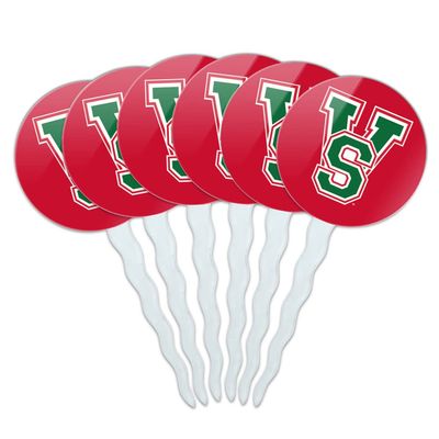 GRAPHICS & MORE Mississippi Valley State University Secondary Logo Cupcake Picks Toppers Decoration Set of 6