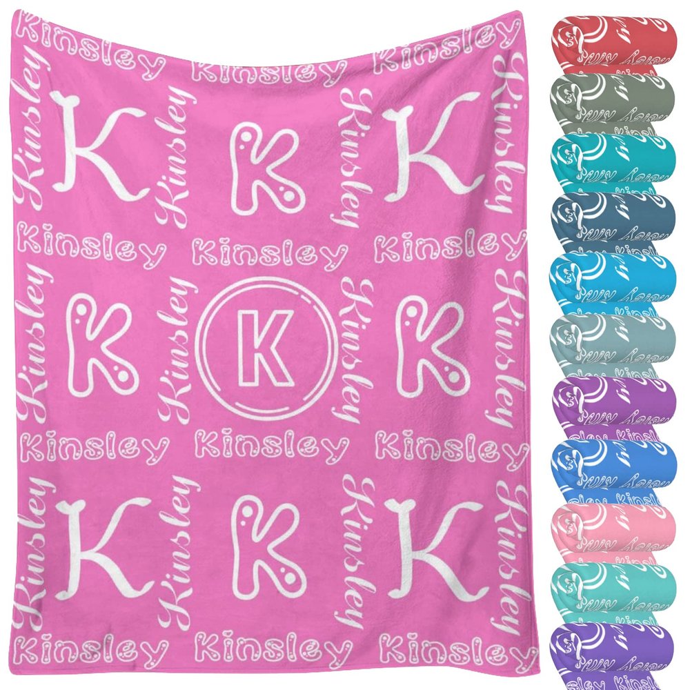 Oplamigy Personalized Name Blanket - Custom Blanket for Kids & Adults - Customized Blankets for Boys & Girls 30"*40"