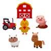 6 Pcs Farm Themed Party Supplies Farm Animals Centerpieces Ornament Indoor and Outdoor Table Decorations for Farm Animals 3D Table Decoration view 3