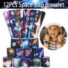 Aoocoeo Space Party Favors for Kids Outer Space Themed Birthday Party Supplies, Party Favors Space Toys Included Mini Toys, Slap Bracelet, Sticker, Necklace,Keychains view 3