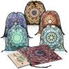 6 Pcs Velvet Storage Bag Dice Storage Bag Drawstring Tarot Card Holder Bag Jewelry Pouch Enthusiasts Hand Gift Bags, 7.1 x 5.9 Inches 6 Styles (Floral Style) view 1