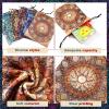 6 Pcs Velvet Storage Bag Dice Storage Bag Drawstring Tarot Card Holder Bag Jewelry Pouch Enthusiasts Hand Gift Bags, 7.1 x 5.9 Inches 6 Styles (Floral Style) view 4