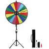 iElyiEsy 30" Prize Wheel with Folding Tripod Floor Stand Height Adjustable 18 Slots Spin Wheel for Prizes with Dry Erase Markers & Eraser for Carnival Trade Show (30 Inch) view 1