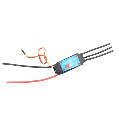 20A/30A/40A/50A/60A RC Brushless Motor ESC Electric 2-6S Speed Controller,UBEC 2A/3A 5V,1:1 Power Output,for RC Ship Underwater Propeller,Right to Motor,Left to Power (60A)