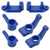 OGRC Plastic Front Caster Block & Steering Blocks and Rear Stub Axle Carriers for 1/10 Traxxas 2WD Slash, Stampede, Rustler, Replace 3632 3736 3752 (Blue) view 1