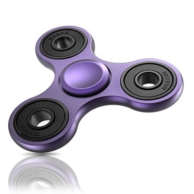 ATESSON Fidget Spinner Toys, Durable High Speed Bearing Metal Hand Finger Spinners EDC ADHD Focus Anxiety Stress Relief Boredom Killing Time Toys for Kids Adults Purple