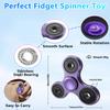 ATESSON Fidget Spinner Toys, Durable High Speed Bearing Metal Hand Finger Spinners EDC ADHD Focus Anxiety Stress Relief Boredom Killing Time Toys for Kids Adults Purple view 3