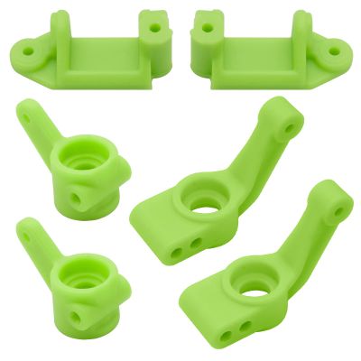 OGRC Plastic Front Caster Block & Steering Blocks and Rear Stub Axle Carriers for 1/10 Traxxas 2WD Slash, Stampede, Rustler, Replace 3632 3736 3752 (Green)