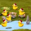 EOMTUR 50PCS Mini Christmas Ducks Exquisite Mini Duck Figures Small Rubber Ducks for Reunion Decoration Birthday Bath Cake Ornament (Yellow) view 2