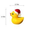 EOMTUR 50PCS Mini Christmas Ducks Exquisite Mini Duck Figures Small Rubber Ducks for Reunion Decoration Birthday Bath Cake Ornament (Yellow) view 4