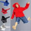 1/12 Scale Action Figure Clothes,Men's Hoodie Sweater Costume Clothes for 6inch Male Dam TBL Action Figure Body (Red, Male Clothes) view 4