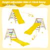 GLACER Climbing Triangle Ladder w/Ramp, Wooden Climbing Triangle w/ 2-in-1 Reversible Ramp, Toddlers Climbing Toy for Climbing & Sliding, Kids Playground for Living Room, Kids Room (Colorful) view 3