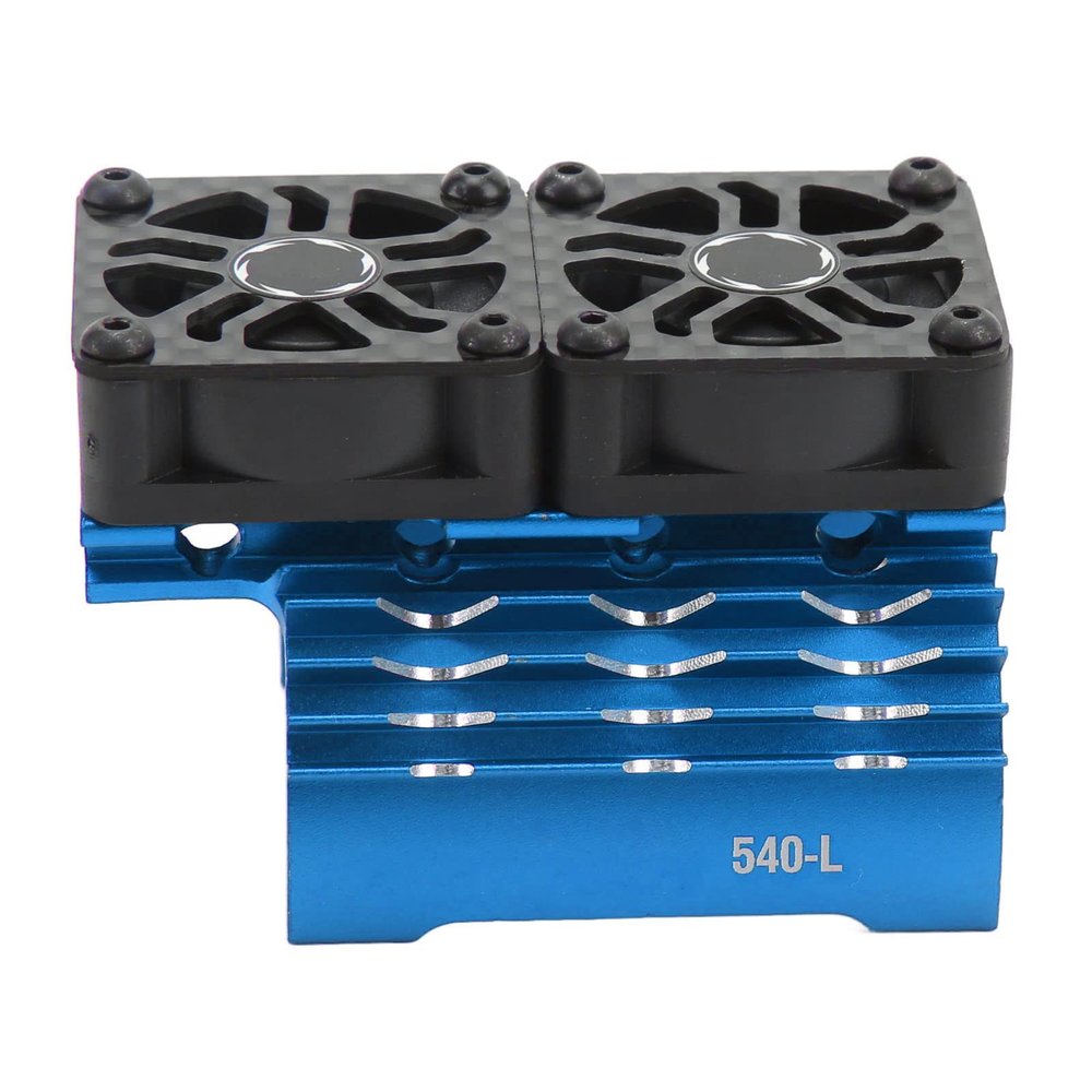 RC Motor Fan Cooling Heatsink, Plastic 263mm Extension Cable 36mm RC Motor Heatsink Cover for Replacement (Blue)