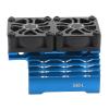 RC Motor Fan Cooling Heatsink, Plastic 263mm Extension Cable 36mm RC Motor Heatsink Cover for Replacement (Blue) view 1