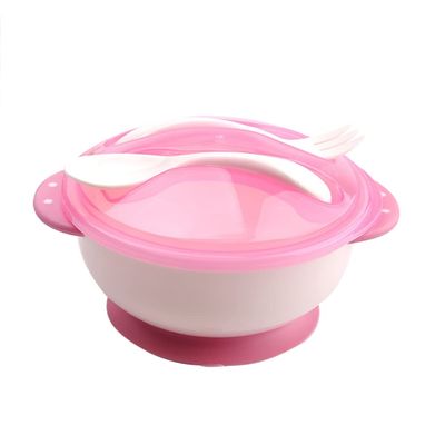 BESTonZON Silicone Cooking Spoons Toddler Bowl Baby Baby Suction Bowl with Lid with Utensils for Kids Toddlers Spoons Suit Silicone