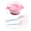BESTonZON Silicone Cooking Spoons Toddler Bowl Baby Baby Suction Bowl with Lid with Utensils for Kids Toddlers Spoons Suit Silicone view 2