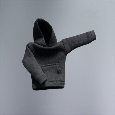 1/12 Scale Action Figure Clothes,Men's Hoodie Sweater Costume Clothes for 6inch Male Dam TBL Action Figure Body (Black, Male Clothes)