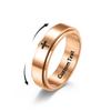 jolinsy Stainless Steel Spinner Anxiety Gifts Personalized Star Band Engraved Teen Boys Ring Spinner Anxiety Relief Items Bands Moon Anxiety Relief Items Gift view 4