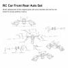 RC Car Front Rear Portal Axle Kit High High RC Car Front Rear Axle Kit for 1/24 SCX24 (Black Red) view 4