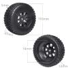 1/10 RC Short Course Truck Tires and Wheels Pre-Glued (4PCS) & M4 Lock Nuts (100PCS) for Slash 4x4 2WD Losi SCT Redcat Blackout SC view 3