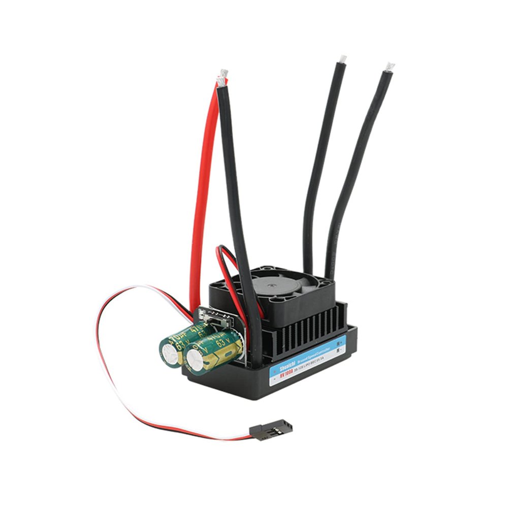 1PCS 3S-12S 100A Dual Way Brushed ESC High Power DC 12V-48V 895 997 Motor Bidirectional Electric Speed Controller Air Cooling for 1/5 Baja Car Remote Control Lawn Mower