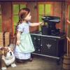 THE QUEEN'S TREASURES 18 Inch Doll Kitchen Furniture, Little House on The Prairie Fully Assembled Old Fashioned Wood Cook Stove, Oven, and Log Set, Compatible with American Girl 18 Inch Dolls view 2