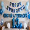 13th Birthday Decorations Blue for Boys, OMG UR A Teenager Happy 13th Birthday Banner Number 13 Star Foil Balloons with Blue Confetti Balloons for 13 Year Old Decorations Boys(13th) view 2