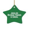 Cheap Juggling Gifts, Juggling Because Murder is Wrong., Holiday Star Ornament for Juggling view 1
