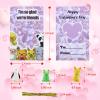 36 Pack Valentines Cards for Kids Classroom, Valentines Erasers for Kids Class Valentine's Greeting Cards with Assembly Cartoon Animal Erasers Toys, Classroom Exchange Gift for Kids Girls and Boys view 3