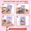 36 Pack Valentines Cards for Kids Classroom, Valentines Erasers for Kids Class Valentine's Greeting Cards with Assembly Cartoon Animal Erasers Toys, Classroom Exchange Gift for Kids Girls and Boys view 4