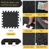 Shihanee Foam Floor Tiles Foam Floor Mats Play Mats Bulk with Borders Interlocking for Gym Nursery Bedroom(64ft,Black) view 2