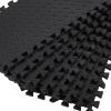 Shihanee Foam Floor Tiles Foam Floor Mats Play Mats Bulk with Borders Interlocking for Gym Nursery Bedroom(64ft,Black) view 4
