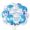 10th Birthday Balloon, Double Digits Happy 10th Birthday Latex Confetti Balloon Ribbons for 10th Boys Birthday Party Decorations 10 Year Old Birthday Supplies 12inch (Blue) view 1
