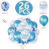 10th Birthday Balloon, Double Digits Happy 10th Birthday Latex Confetti Balloon Ribbons for 10th Boys Birthday Party Decorations 10 Year Old Birthday Supplies 12inch (Blue) view 2