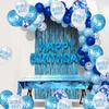 10th Birthday Balloon, Double Digits Happy 10th Birthday Latex Confetti Balloon Ribbons for 10th Boys Birthday Party Decorations 10 Year Old Birthday Supplies 12inch (Blue) view 3