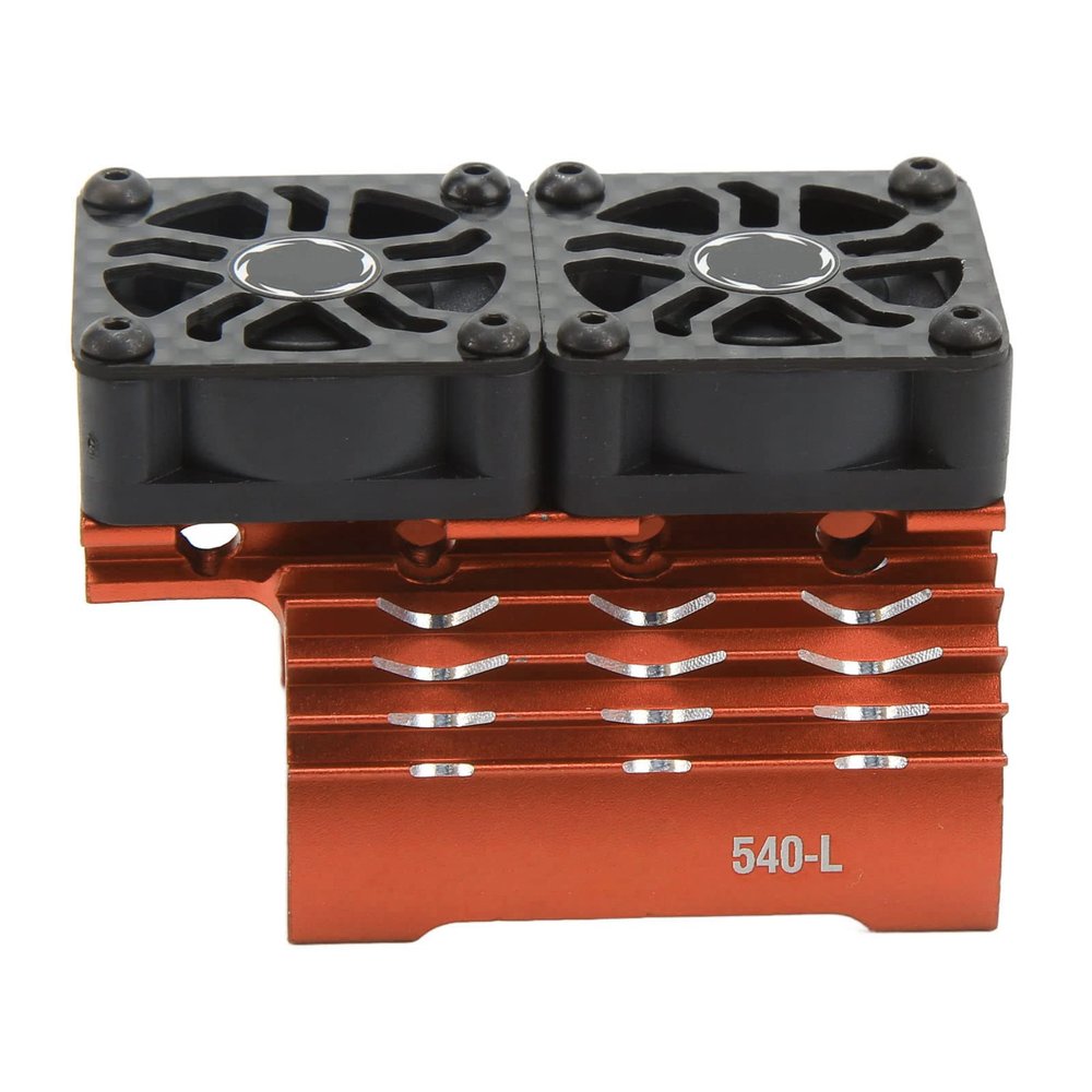 RC Motor Fan Cooling Heatsink, Plastic 263mm Extension Cable 36mm RC Motor Heatsink Cover for Replacement (Orange)