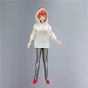 1/12 Scale Action Figure Clothes,Female Hoodie Sweater Costume Clothes for 6inch Action Figure Body (White, Female Clothes) view 1