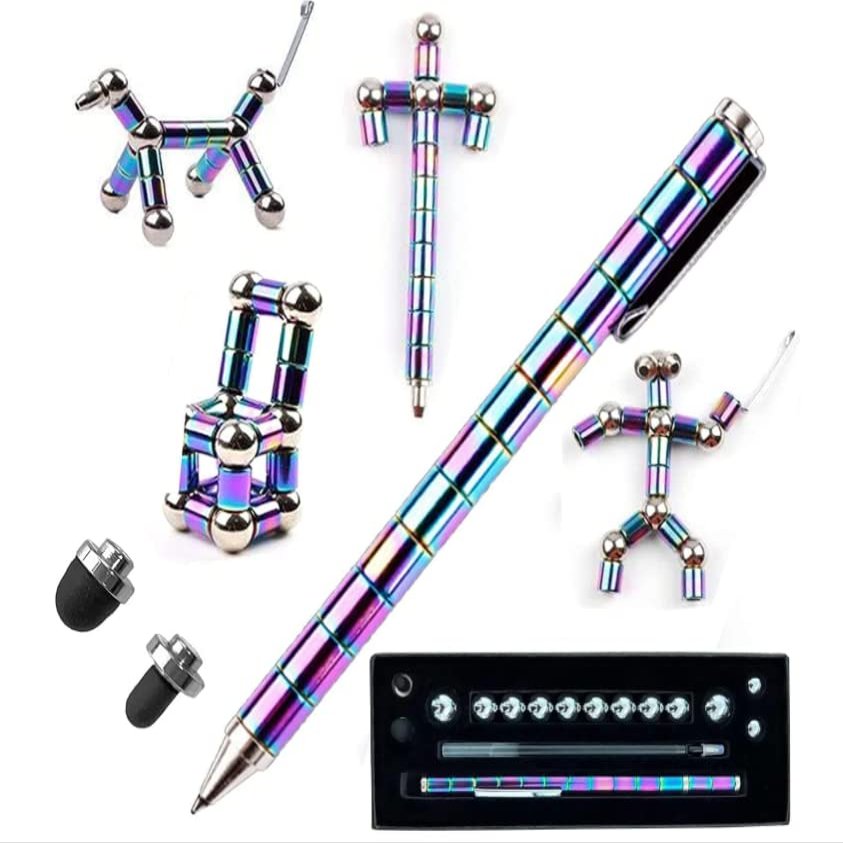 Fidget Toy Pen, Decompression Magnetic Fidget Pen , Magnet Pen Fidget Toy Relieve Pressure Novel Toy Gift for Kids or Friends (Colours)