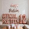 12th Birthday Decorations for Girls, Official Pre-Teen 12th Birthday Balloon 12th Birthday Banner Number 12 Foil Balloons for Her 12 Years Old Birthday Daughter Supplies Girls(12th Rose gold) view 1