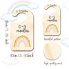 CRASPIRE 10PCS Wood Baby Wardrobe Dividers Rainbow Design from Newborn to 36 Month Hanger Seperaters Baby Closet Organizers, Nursery Infant Wardrobe Divider Gift, for Newborn Baby Shower view 2