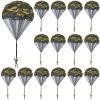Catcan 15 Pcs Parachute Toy, Camo Parachute Men Toy Tangle Free Throwing Hand Throw Outdoor Flying Gifts Paratrooper Toy No Battery nor Assembly Required view 1