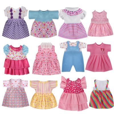 Alive Doll Clothes: 12 Sets Colorful Princess Dress, Romper, Sweater Costume & Accessories for 12-14 Inch Dolls - Perfect for Christmas & Birthday Gifts