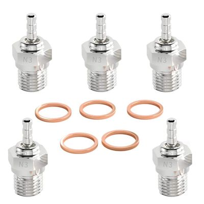 WLYEJEA 5PCS RC Spark Glow Plug #3#4 N3 N4 Spark Nitro Engine Parts 70117 Replace OS for 1/10 1/8 RC Buggy Monster Truck Traxxas Redcat Kyosho HPI HSP
