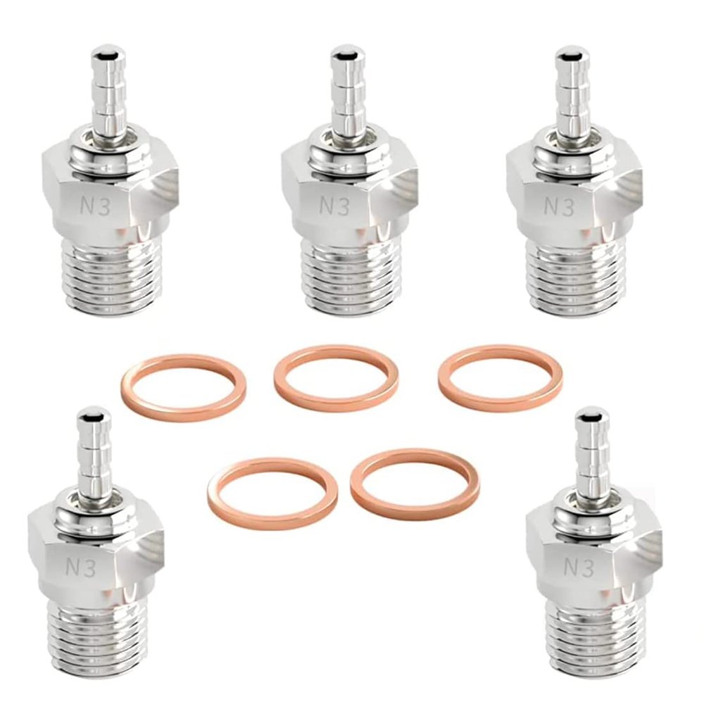 WLYEJEA 5PCS RC Spark Glow Plug #3#4 N3 N4 Spark Nitro Engine Parts 70117 Replace OS for 1/10 1/8 RC Buggy Monster Truck Traxxas Redcat Kyosho HPI HSP
