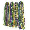YSPPF 102 pcs Mardi Gras Bead Necklaces Bulk Gold Purple Green Carnival Parade Decorations view 2