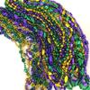 YSPPF 102 pcs Mardi Gras Bead Necklaces Bulk Gold Purple Green Carnival Parade Decorations view 4