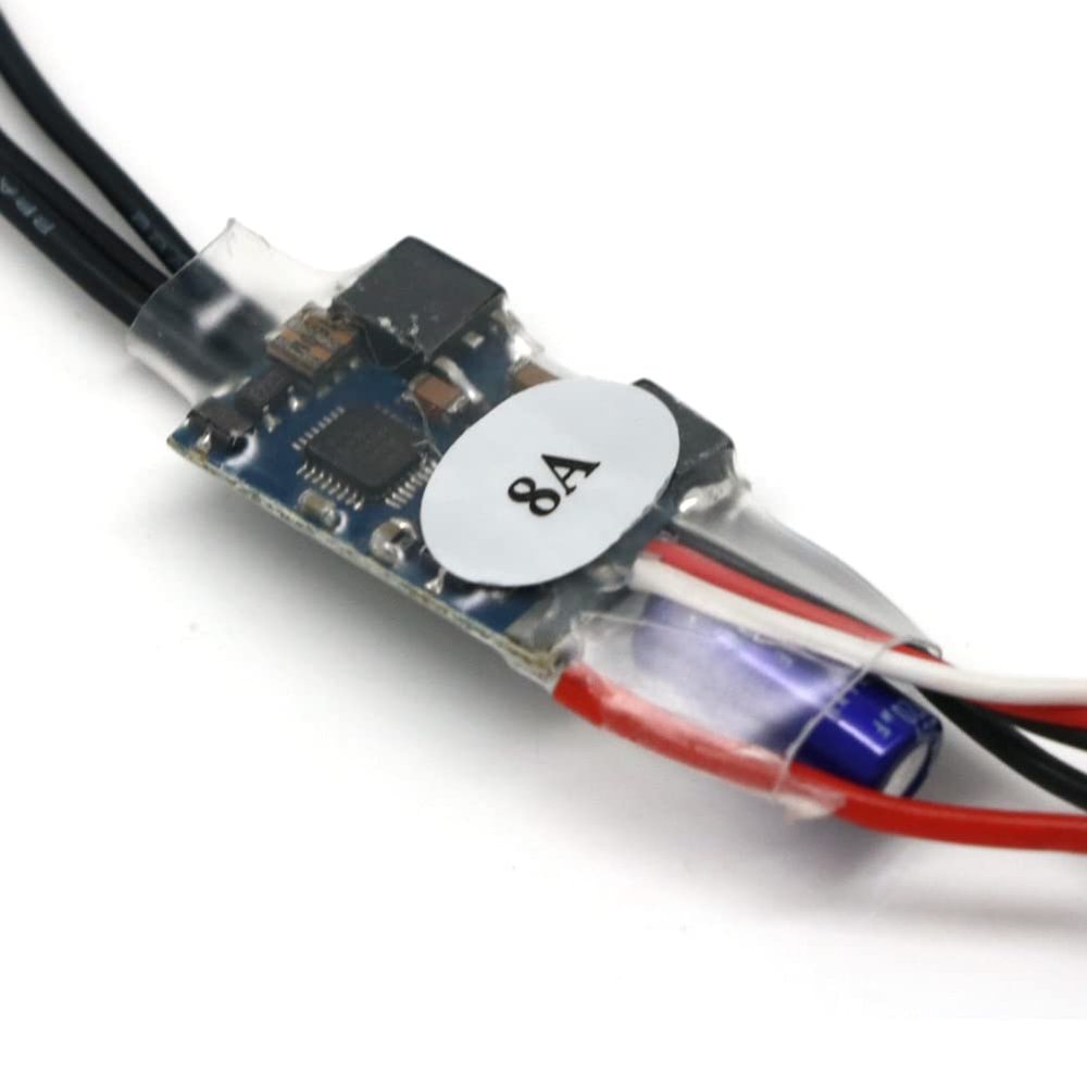 APEFIT RC Helicopter Aircraft Parts for RC 2-3S ESC 6A 8A 10A 12A 15A 20A 30A 40A Electronic Speed Controller ESC with 5V UBEC for RC Multicopter Airplane Replaceable Accessories (Color : 8A ESC)