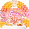 Cheereveal Five is a Vibe Birthday Party Decorations, Groovy 5th Birthday Balloon Arch Garland Kit - Banner Number 5 Foil Balloon for Girls Hippie Retro Disco Groovy 5 Years Old Birthday view 1