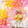 Cheereveal Five is a Vibe Birthday Party Decorations, Groovy 5th Birthday Balloon Arch Garland Kit - Banner Number 5 Foil Balloon for Girls Hippie Retro Disco Groovy 5 Years Old Birthday view 3