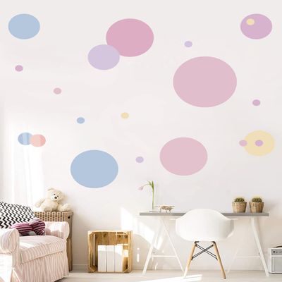 Big Polka Dots Wall Decals for Kids Room, Peel & Stick Vinyl Circle Decals DIY Bedroom Playroom Baby Boys Girls Neutral Bedroom Nursery Decor
